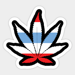 Luxembourg Pot Leaf Sticker